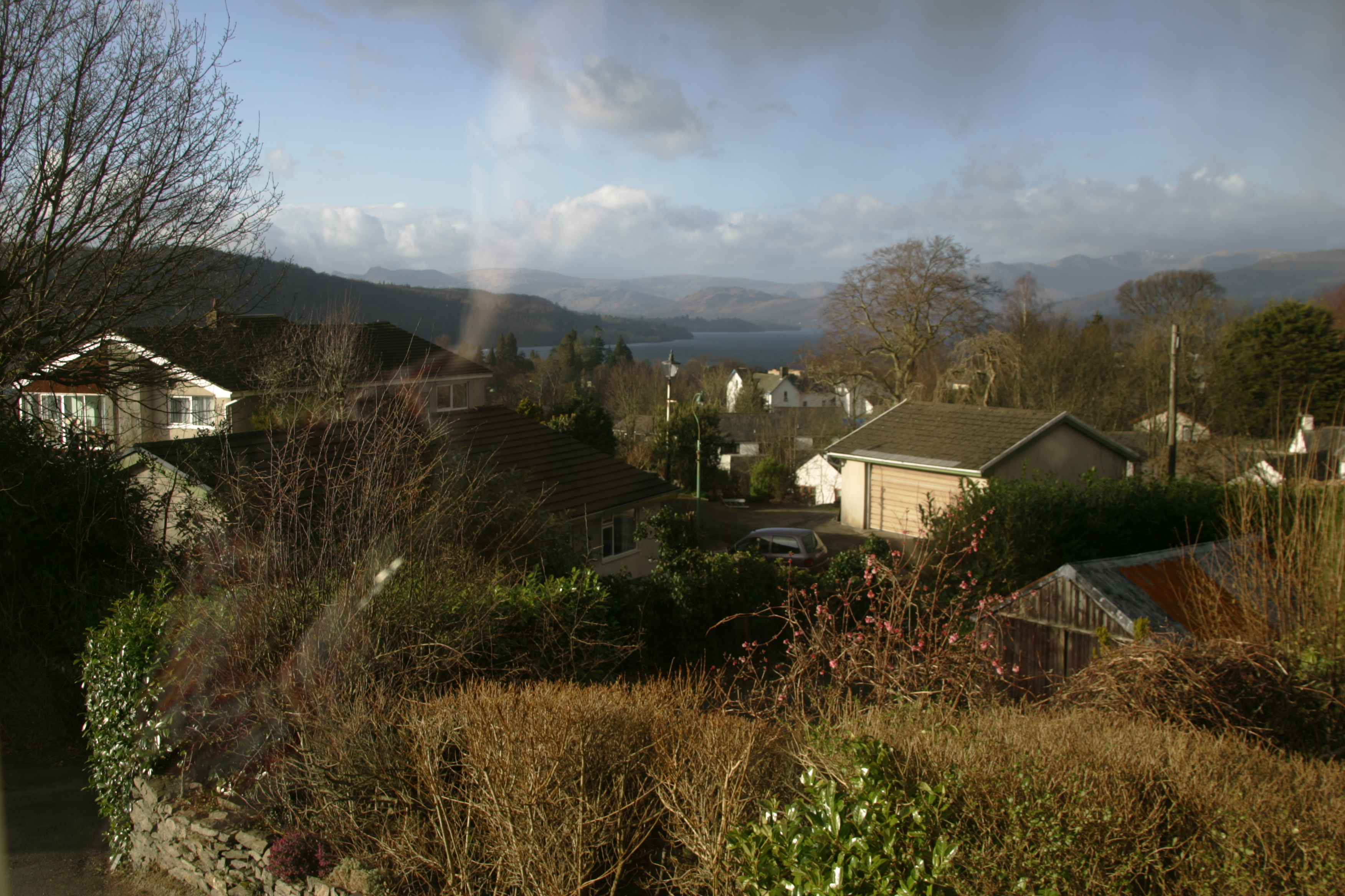 view from blenheim lodge, bowness on windermere, lake district, cumbria