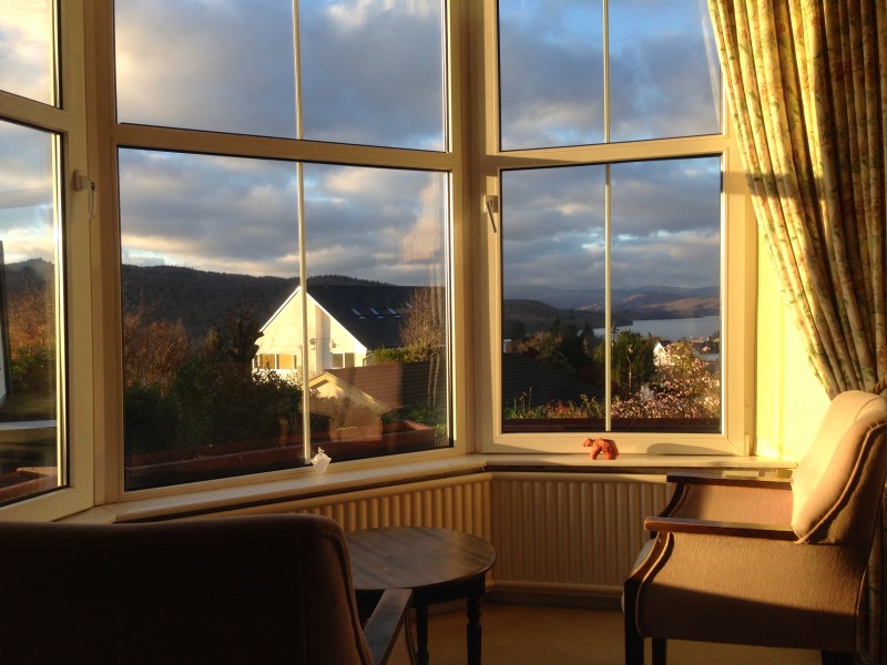 Sit back and enjoy this stunning Lake view from our lounge at Blenheim Lodge B&B.